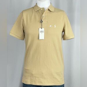 Polo Ralph Lauren XS Men Tan Beige Striped  Shirt Beach Casual Brand New Tags
